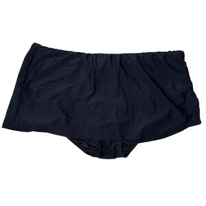 Swimsuits For All Womens Plus Size 24 Black High Waisted Bikini Bottom NEW
